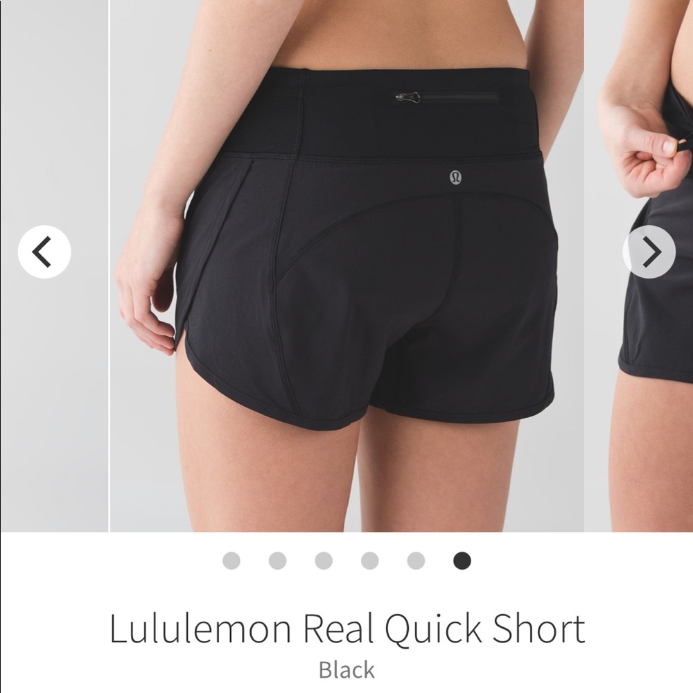 Lululemon Real Quick Short: Black - Size 4
